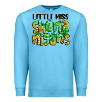 Ocean Blue little miss shenanigans St. Patrick's Premium Sweatshirt - LillyAllenDesigns