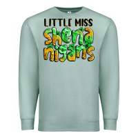 Seafoam little miss shenanigans St. Patrick's Premium Sweatshirt - LillyAllenDesigns