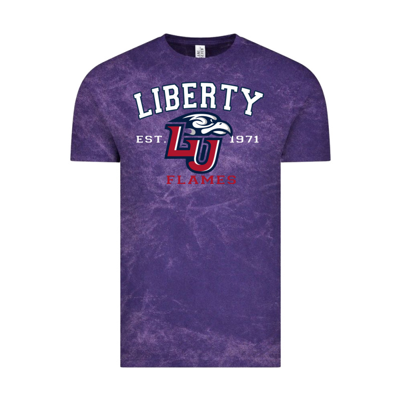 Liberty University Flames Football Lynchburg Virginia Sparky The Eagle Vintage Tee by PixelFlow | Teevron