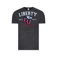 Vintage Black liberty university flames football lynchburg virginia sparky the eagle Vintage Tee - PixelFlow