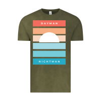 Vintage Olive DAYMAN NIGHTMAN - It's Always Sunny Vintage Tee - PixelFlow