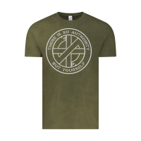 Vintage Olive Crass   There Is No  Authority But Yourself Classic Vintage Tee - PixelFlow