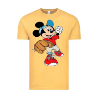 Vintage Mustard micky-playing-baseball-cartoon-illustration-- Vintage Tee - PixelFlow