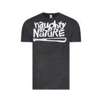 Vintage Black naughty by nature Vintage Tee - PixelFlow