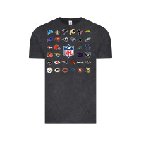 Vintage Black american football team collage    wall art Vintage Tee - PixelFlow