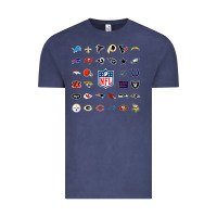 Vintage Denim american football team collage    wall art Vintage Tee - PixelFlow