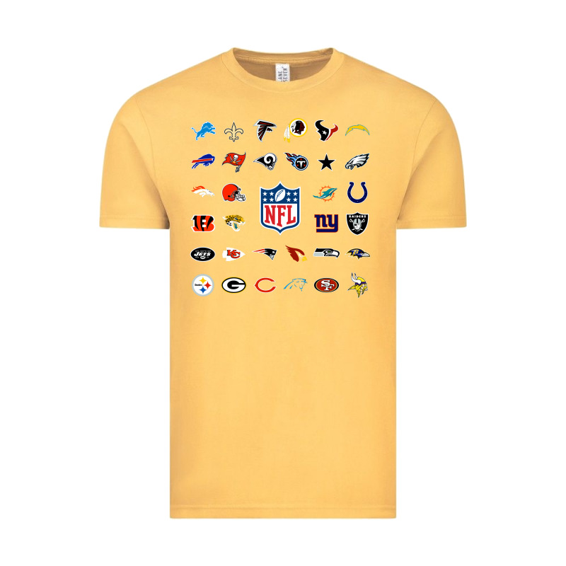 American Football Team Collage    Wall Art Vintage Tee by PixelFlow | Teevron