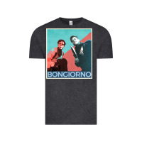 Vintage Black Inglorious Basterds - Bongiorno poster GIFT Vintage Tee - PixelFlow