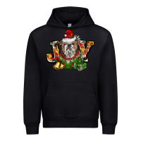 Black Christmas joy english bulldog Urban Hoodie - BarkalooDesign