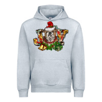 Heather Grey Christmas joy english bulldog Urban Hoodie - BarkalooDesign
