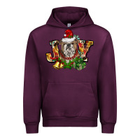 Mauve Wine Christmas joy english bulldog Urban Hoodie - BarkalooDesign