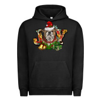 Pigment Black Christmas joy english bulldog Urban Hoodie - BarkalooDesign