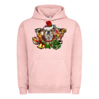 Pigment Salmon Christmas joy english bulldog Urban Hoodie - BarkalooDesign