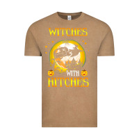 Vintage Coffee witches with hitches funny halloween costume gift Vintage Tee - PixelFlow