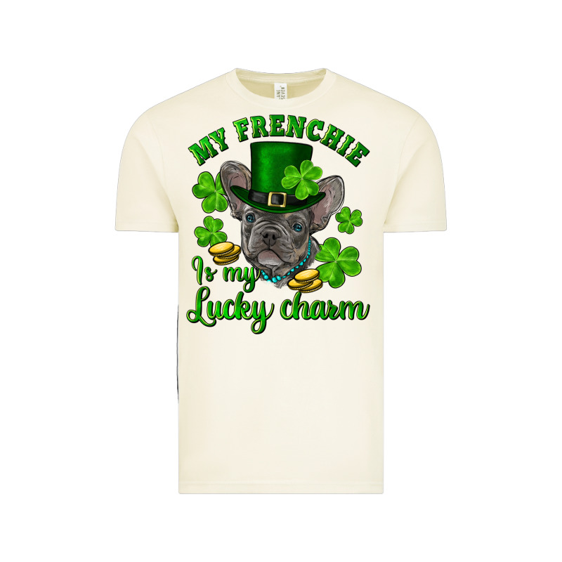 St.patricks Day My French Bulldog Is My Lucky Char Vintage Tee by RanaPortraitStore | Teevron