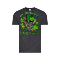 Vintage Black st.patricks day my french bulldog is my lucky char Vintage Tee - RanaPortraitStore