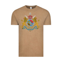 Vintage Coffee Iran Coat of arms Flag souvenir Iranian Persian Vintage Tee - PixelFlow