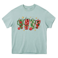 Arona Christmas cups Heavy Core Tee - MaliasSmallBusiness