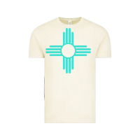 Vintage Arctic New Mexico Zia Sun in Turquoise Blue Vintage Tee - PixelFlow