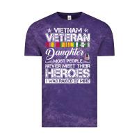 Cloud Purple VietNam Veteran daughter Most People Never Meet Their Heroes Vintage Tee - SnappyArt