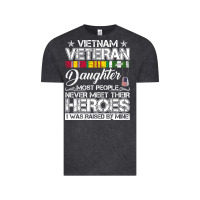 Vintage Black VietNam Veteran daughter Most People Never Meet Their Heroes Vintage Tee - SnappyArt