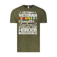 Vintage Olive VietNam Veteran daughter Most People Never Meet Their Heroes Vintage Tee - SnappyArt