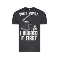 Vintage Black lumberjack don't worry i hugged it first lumberjack wood cutter logger Vintage Tee - SnappyArt