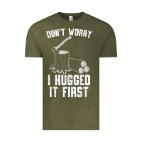 Lumberjack Don't Worry I Hugged It First Lumberjack Wood Cutter Logger Vintage Tee | Teevron