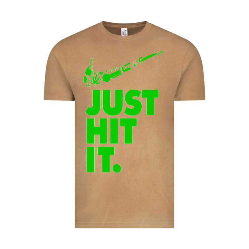 Just Hit It Cannabis Weed Vintage Retro Design For Weed Lover Vintage Tee by SnappyArt | Teevron
