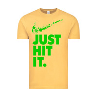 Vintage Mustard Just Hit It Cannabis Weed Vintage Retro Design for Weed Lover Vintage Tee - SnappyArt