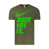 Vintage Olive Just Hit It Cannabis Weed Vintage Retro Design for Weed Lover Vintage Tee - SnappyArt