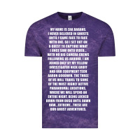 Cloud Purple MY NAME IS ZAK BAGANS - GHOST ADVENTURES Vintage Tee - SnappyArt