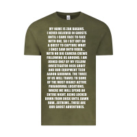 Vintage Olive MY NAME IS ZAK BAGANS - GHOST ADVENTURES Vintage Tee - SnappyArt