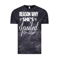 Cloud Black the reason she is spoiled couples matching set valentines t shirt Vintage Tee - SnappyArt