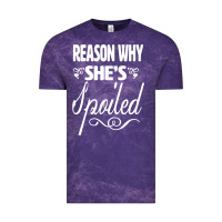 Cloud Purple the reason she is spoiled couples matching set valentines t shirt Vintage Tee - SnappyArt