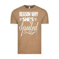 Vintage Coffee the reason she is spoiled couples matching set valentines t shirt Vintage Tee - SnappyArt