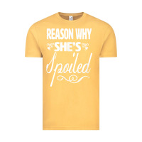 Vintage Mustard the reason she is spoiled couples matching set valentines t shirt Vintage Tee - SnappyArt