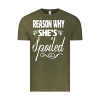 Vintage Olive the reason she is spoiled couples matching set valentines t shirt Vintage Tee - SnappyArt