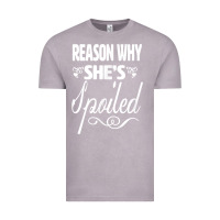 Vintage Zinc the reason she is spoiled couples matching set valentines t shirt Vintage Tee - SnappyArt