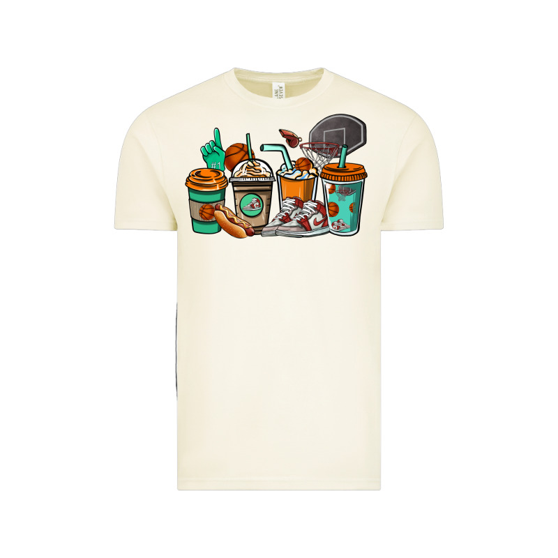Basketball Coffee Cups Vintage Tee by NancyCooperArtShop | Teevron
