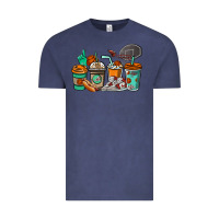 Vintage Denim Basketball coffee cups Vintage Tee - NancyCooperArtShop