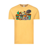 Vintage Mustard Basketball coffee cups Vintage Tee - NancyCooperArtShop