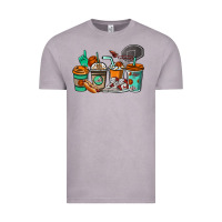 Vintage Zinc Basketball coffee cups Vintage Tee - NancyCooperArtShop