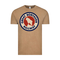 Vintage Coffee Great Northern Railroad Vintage Tee - SnappyArt