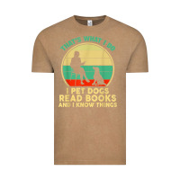 Vintage Coffee that what i do i pet dogs read books and i know things t shirt Vintage Tee - SnappyArt