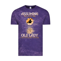 Cloud Purple assuming i'm just an old lady was your first mistake witch Vintage Tee - SnappyArt