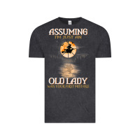 Vintage Black assuming i'm just an old lady was your first mistake witch Vintage Tee - SnappyArt