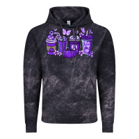 Cloud Black Cancer coffee cups purple ribbon Vintage Hoodie - NancyCooperArtShop