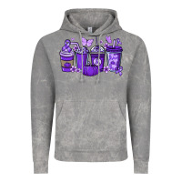 Cloud Rock Cancer coffee cups purple ribbon Vintage Hoodie - NancyCooperArtShop