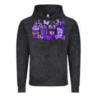 Vintage Black Cancer coffee cups purple ribbon Vintage Hoodie - NancyCooperArtShop